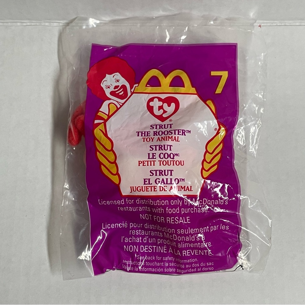 🌸$4🌸 Strut the rooster Ty teenie beanie baby miniature plush toy from McDonald’s